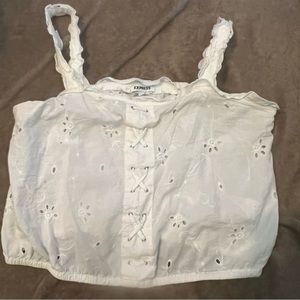 White crop top blouse